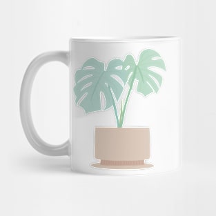 Monstera Deliciosa Houseplant in a terracotta pot - pastel version Mug